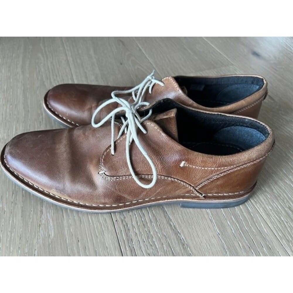 Steve Madden Mens Brown leather Dress Shoes Harpoon 217 size 13